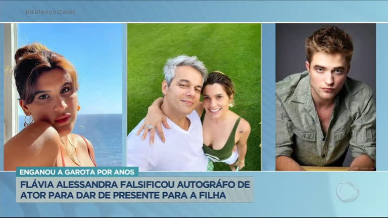 Vídeo: Flávia Alessandra engana filha e diz que conseguiu autógrafo do ator Robert Pattinson