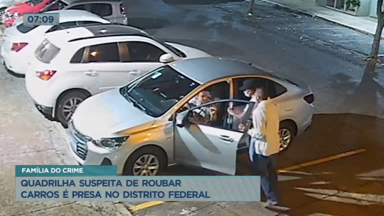 Vídeo: Família de ladrões de carros é presa no DF