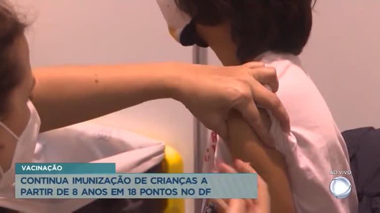 Vídeo: Crianças são vacinadas contra Covid-19 nos pontos de saúde no DF