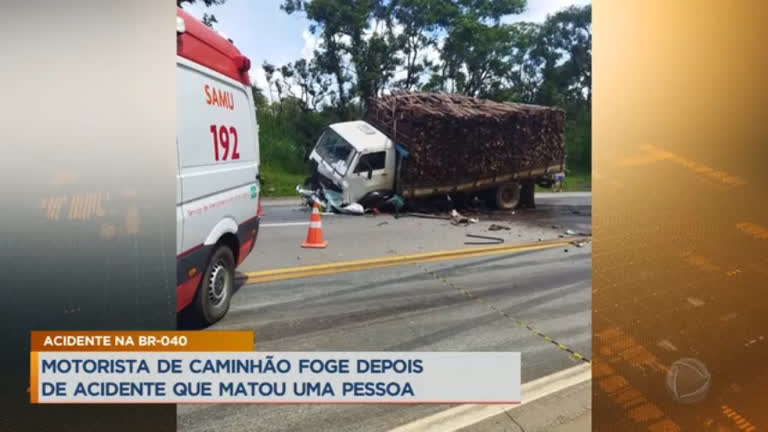Vídeo: Motorista de caminhão foge depois de acidente que matou uma pessoa