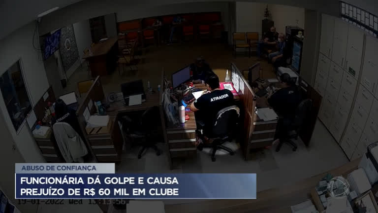 Vídeo: Funcionária dá golpe e causa prejuízo de R$ 60 mil em clube