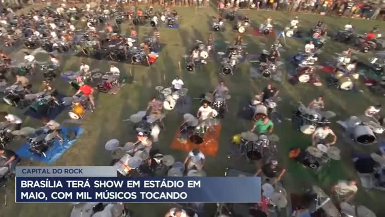 Vídeo: Brasília terá show de rock com mil músicos tocando