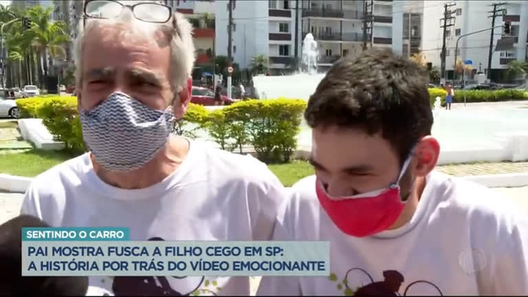 Vídeo: Balanço Geral conversa com pai que viralizou ao mostrar um Fusca ao filho cego