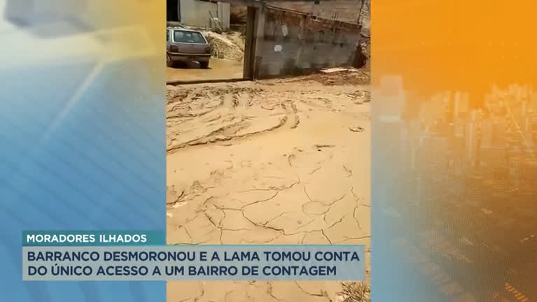 Vídeo: Moradores da Grande BH estão ilhados após queda de barranco