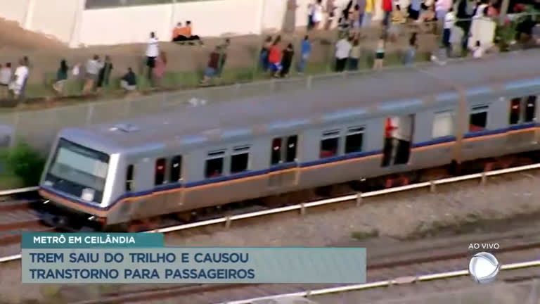 Vídeo: Trem saiu do trilho e causou transtorno para passageiros no DF