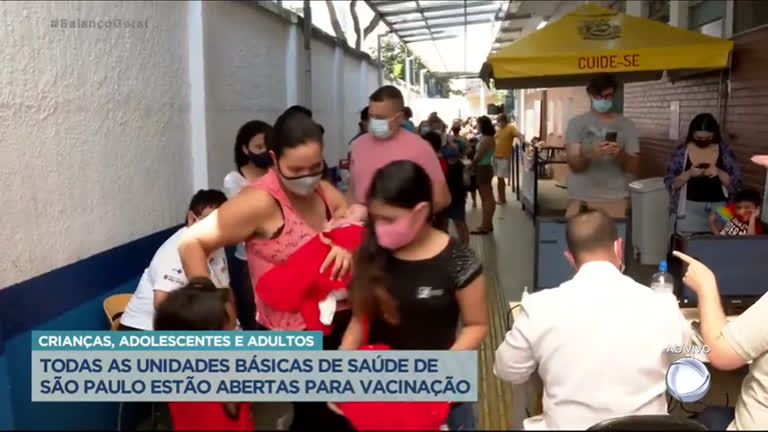 Vídeo: Cidade de São Paulo vacina crianças neste sábado (22)