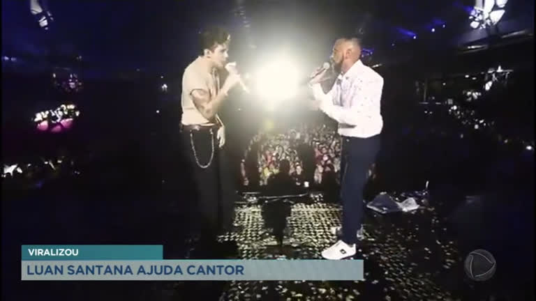 Vídeo: Luan Santana ajuda cantor que se apresenta nas ruas