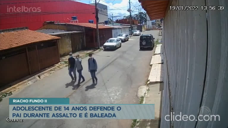 Vídeo: Adolescente é baleada ao tentar defender pai em tentativa de assalto