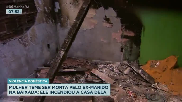 Vídeo: Homem incendeia casa da ex-mulher na Baixada Fluminense