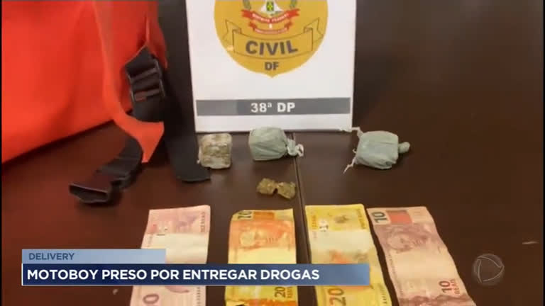 Vídeo: Motoboy é preso por delivery de drogas em Vicente Pires