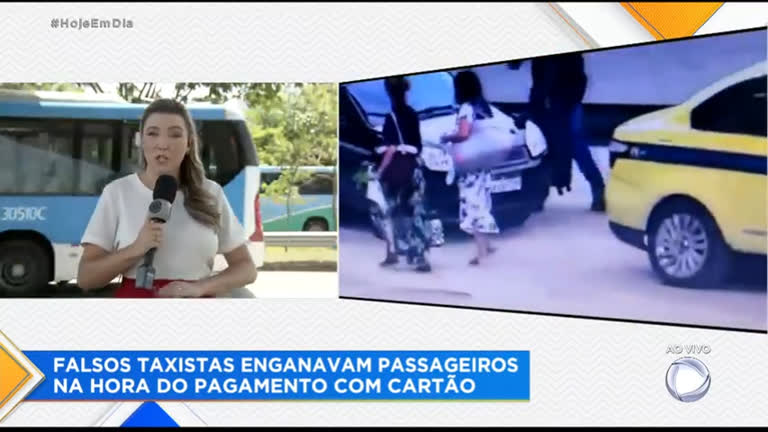 Vídeo: Falsos taxistas aplicam golpe do cartão em passageiros no RJ
