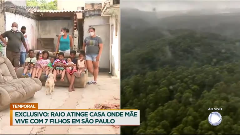 Vídeo: Raio atinge casa em São Paulo e destrói local