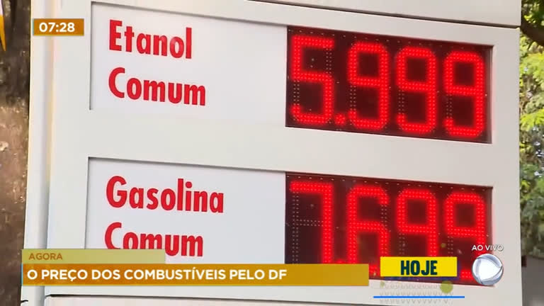 Vídeo: Preço da gasolina no DF chega a quase R$ 8