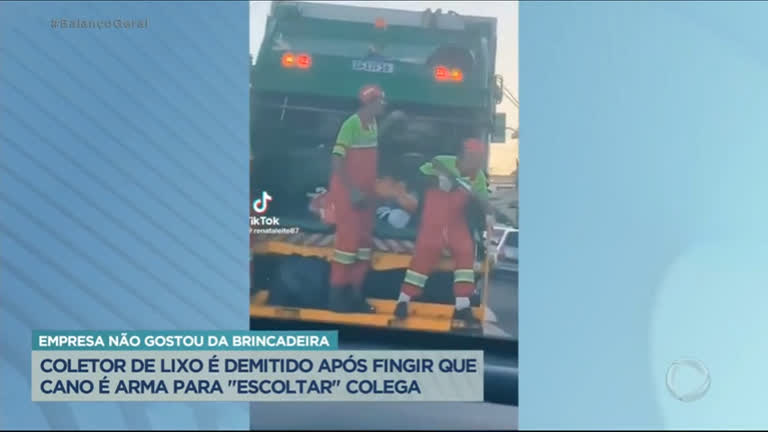 Vídeo: Coletor de lixo é demitido após flagrante de brincadeira com colega viralizar